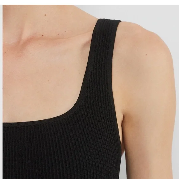 Babaton Black Ribbed Tank Top - Picture 3 of 7